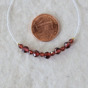 3mm- 4.7mm AAA Crimson Mozambique Garnet Beads Faceted Round Natural Gemstone for DIY Jewelry Making