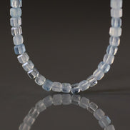 3mm AAA Aquamarine Beads Cube Faceted 7