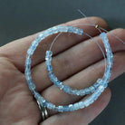 3mm AAA Aquamarine Beads Cube Faceted 7" Raw Genuine Gemstone Beads for Jewelry Making Beading Craft Gift Beads March Birthstone