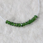 3mm AAA Chrome Green Tourmaline Smooth Rondelle Beads 1” Gem Quality Natural Gemstone for DIY Jewelry Making