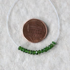 3mm AAA Chrome Green Tourmaline Smooth Rondelle Beads 1” Gem Quality Natural Gemstone for DIY Jewelry Making