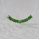 3mm AAA Chrome Green Tourmaline Smooth Rondelle Beads 1” Gem Quality Natural Gemstone for DIY Jewelry Making