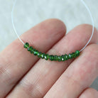 3mm AAA Chrome Green Tourmaline Smooth Rondelle Beads 1” Gem Quality Natural Gemstone for DIY Jewelry Making