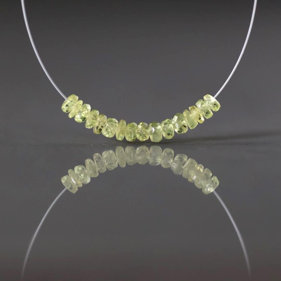 3mm AAA Chrysoberyl Beads Faceted Rondelle 1” Natural Gemstone Beads for DIY Jewelry Making Supplies