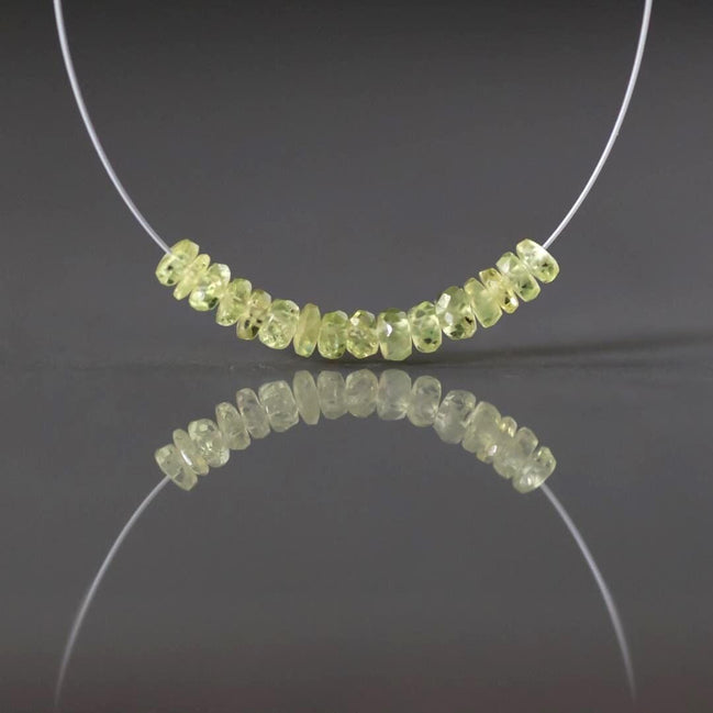 3mm AAA Chrysoberyl Beads Faceted Rondelle 1” Natural Gemstone Beads for DIY Jewelry Making Supplies