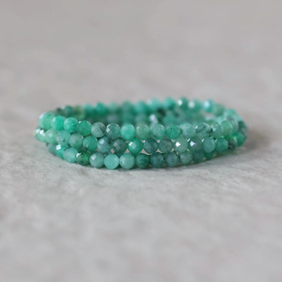 3mm AAA Emerald Faceted Beads Round Natural Raw Emerald Genuine Gemstone DIY Jewelry Making Spplies