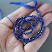 3mm AAA Lapis Lazuli Beads Faceted Rondelle 12.5