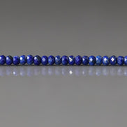 3mm AAA Lapis Lazuli Beads - Faceted Rondelle Micro Gemstone 12.5
