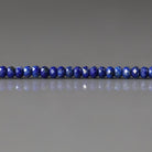 3mm AAA Lapis Lazuli Beads - Faceted Rondelle Micro Gemstone 12.5" Strand