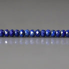 3mm AAA Lapis Lazuli Beads - Faceted Rondelle Micro Gemstone 12.5" Strand