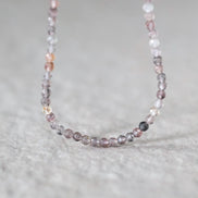 3mm AAA Lepidolite Micro Faceted Beads Genuine Lepidolite Beads 15