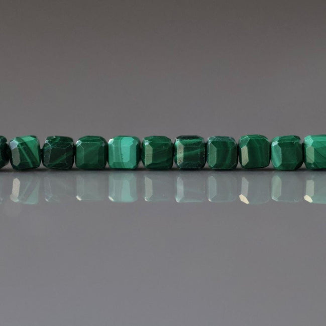 3mm AAA Malachite Beads Cube Faceted 15" Vivid Green Malachite Gemstone Beads for Jewelry Making Beading Gift Crafter