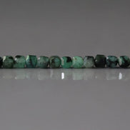 3mm AAA Natural Emerald Beads Cube Faceted 7” Raw Emerald Genuine Gemstone Beads Genuine Emerald for Jewelry Making Beading Craft Gift