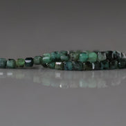 3mm AAA Natural Emerald Beads Cube Faceted 7” Raw Emerald Genuine Gemstone Beads Genuine Emerald for Jewelry Making Beading Craft Gift