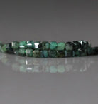 3mm AAA Natural Emerald Beads - Cube Faceted Natural Gemstone 7”