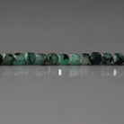 3mm AAA Natural Emerald Beads - Cube Faceted Natural Gemstone 7”
