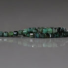 3mm AAA Natural Emerald Beads - Cube Faceted Natural Gemstone 7”