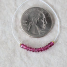 3mm AAA Rubellite Rondelle Beads Faceted Pink Tourmaline 1” Natural Gemstone for DIY Jewelry Making