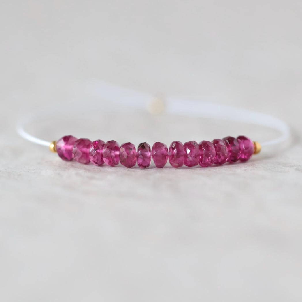 3mm AAA Rubellite Rondelle Beads Faceted Pink Tourmaline 1” Natural Gemstone for DIY Jewelry Making