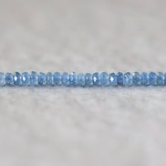 3mm AAA Santa Maria Aquamarine Rondelle Beads Faceted Natural Genuine Gemstone Beads for Jewelry Making Craft Gift Beads March Birthstone