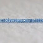 3mm AAA Santa Maria Aquamarine Rondelle Beads Faceted Natural Genuine Gemstone Beads for Jewelry Making Craft Gift Beads March Birthstone