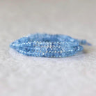 3mm AAA Santa Maria Aquamarine Rondelle Beads Faceted Natural Genuine Gemstone Beads for Jewelry Making Craft Gift Beads March Birthstone