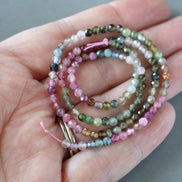 3mm AAA Watermelon Tourmaline Faceted Beads 15