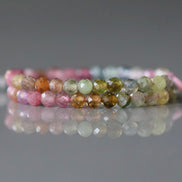 3mm AAA Watermelon Tourmaline Faceted Beads 15