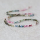 3.5mm Watermelon Tourmaline Beads - Faceted Round Natural Gemstone 15" Strand