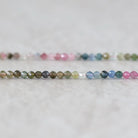 3.5mm Watermelon Tourmaline Beads - Faceted Round Natural Gemstone 15" Strand