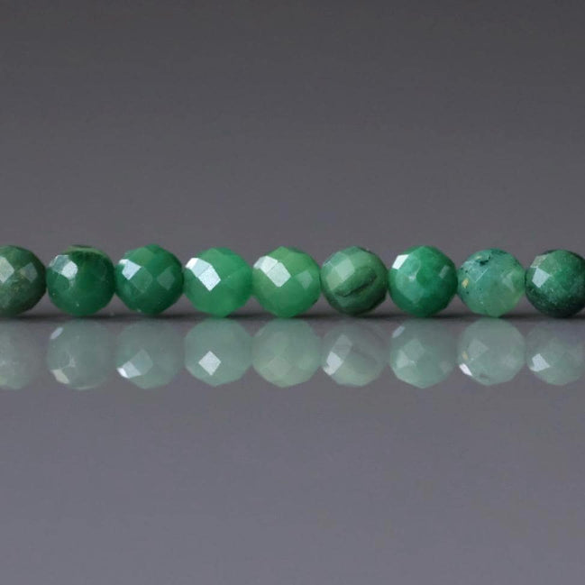 3mm African Jade Beads ‚Äì Faceted Round Micro Gemstone 15" Strand