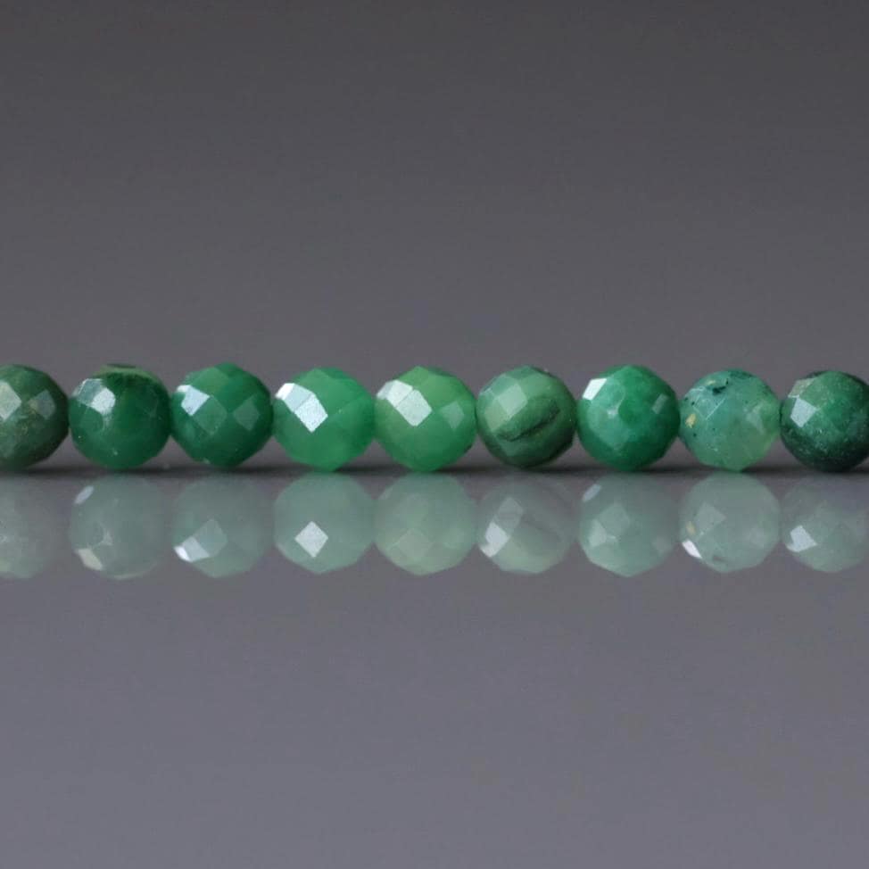 3mm African Jade Beads ‚Äì Faceted Round Micro Gemstone 15" Strand