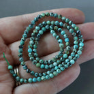 3mm African Turquoise Beads ‚Äì Faceted Round Micro Gemstone 15" Strand