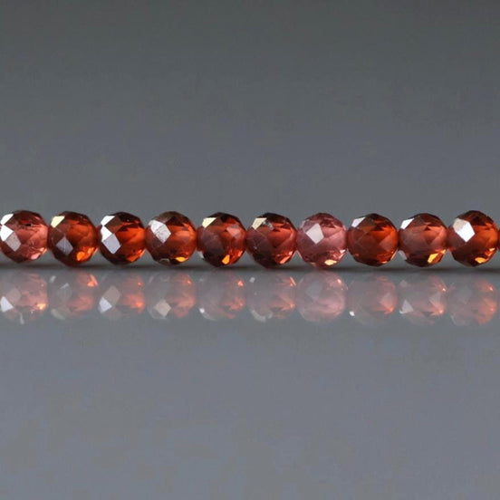 3mm AAA Almandine Garnet Beads Micro Faceted Beads 15" Natural Brown Garnet Gemstone Beads Beading Crafter Gift