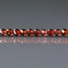 3mm Almandine Garnet Beads – Faceted Round Micro Gemstone 15" Strand