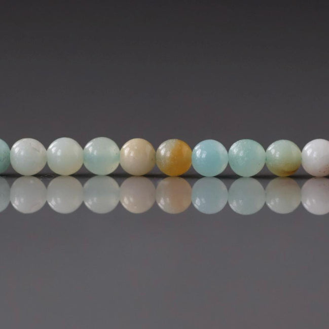 3mm Smooth Amazonite Beads 15" Multi Color amazonite Genuine Gemstone Beads for Jewelry Making Beading Craft Gift Beads
