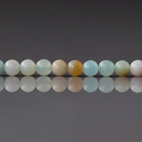 3mm Smooth Amazonite Beads 15" Multi Color amazonite Genuine Gemstone Beads for Jewelry Making Beading Craft Gift Beads