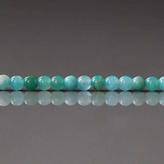 3mm Smooth Amazonite Beads 15" Bright Blue amazonite Genuine Gemstone Beads for Jewelry Making Beading Craft Gift Beads