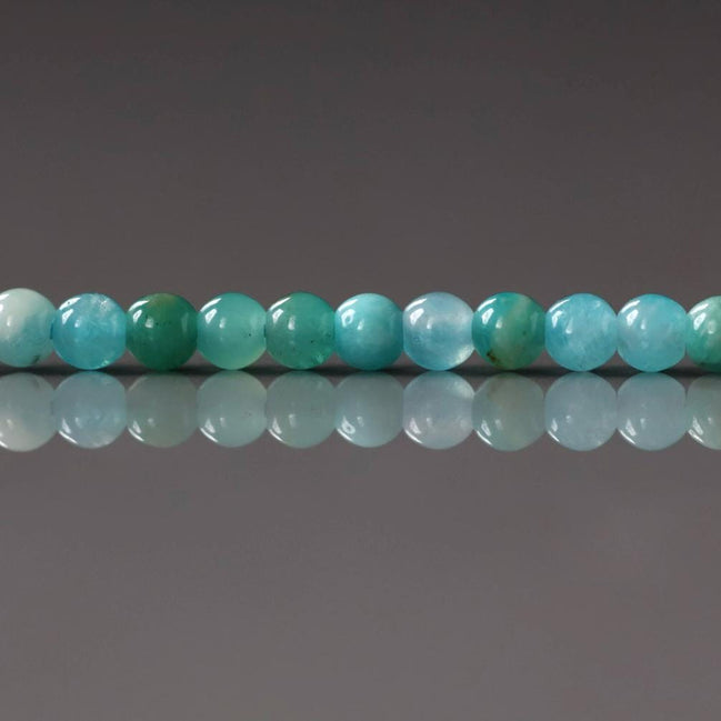 3mm Smooth Amazonite Beads 15" Bright Blue amazonite Genuine Gemstone Beads for Jewelry Making Beading Craft Gift Beads