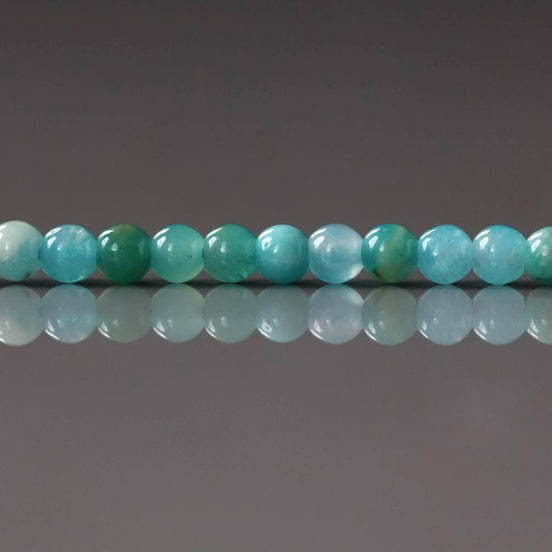3mm Smooth Amazonite Beads 15" Bright Blue amazonite Genuine Gemstone Beads for Jewelry Making Beading Craft Gift Beads