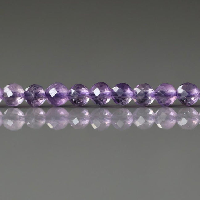 3mm Amethyst Beads – Faceted Round Micro Gemstone 15" Strand