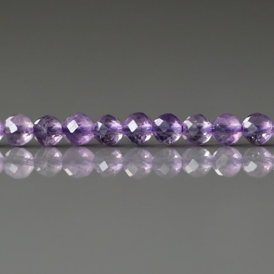 3mm Amethyst Beads – Faceted Round Micro Gemstone 15" Strand