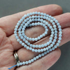 3mm Angelite Beads ‚Äì Faceted Round Micro Gemstone 15" Strand