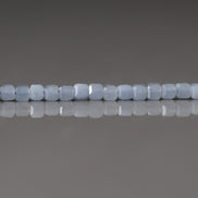 3mm Angelite Cube Beads Faceted Genuine Beads 15
