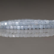3mm Angelite Cube Beads Faceted Genuine Beads 15