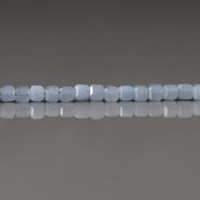 3mm Angelite Cube Beads -Faceted Genuine Gemstone 15