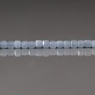 3mm Angelite Cube Beads -Faceted Genuine Gemstone 15"