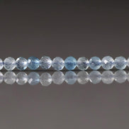 3mm Natural AAA Aquamarine Beads Micro Faceted 15