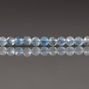 3mm Natural AAA Aquamarine Beads Micro Faceted 15