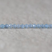 3mm Aquamarine Beads – Faceted Round Micro Gemstone 15